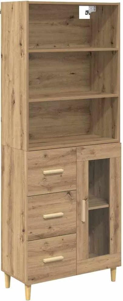 vidaXL Magasfiú fiókkal Artisan tölgy 69,5 x 34 x 180 cm Faanyag