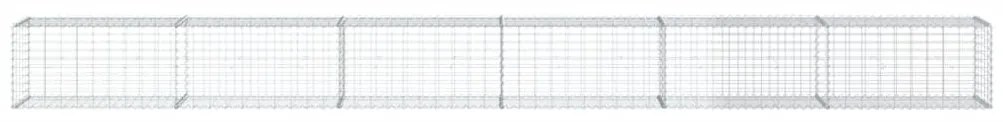horganyzott vas gabion kosár fedéllel 600 x 50 x 50 cm