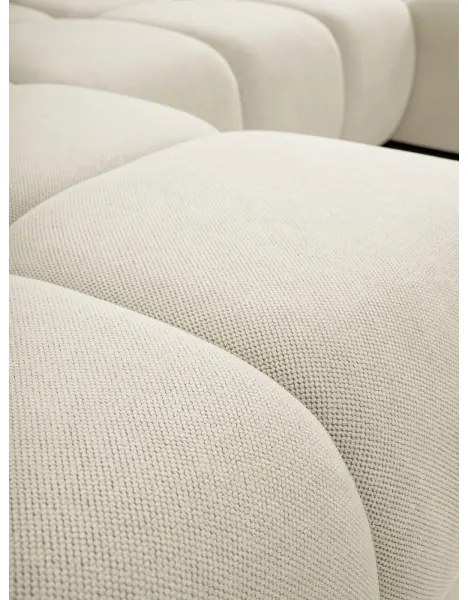 ALMADA U alakú kárpitozott ülőgarnitúra, ággyá alakítható, tárolóhellyel, bézs