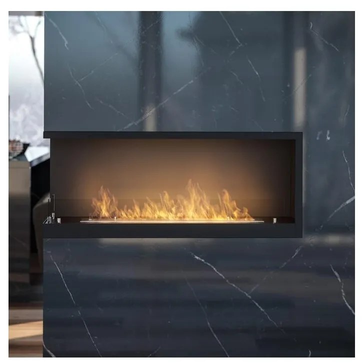 InFire InFire - Sarok BIO kandalló 110x45 cm 3kW fekete IF0028