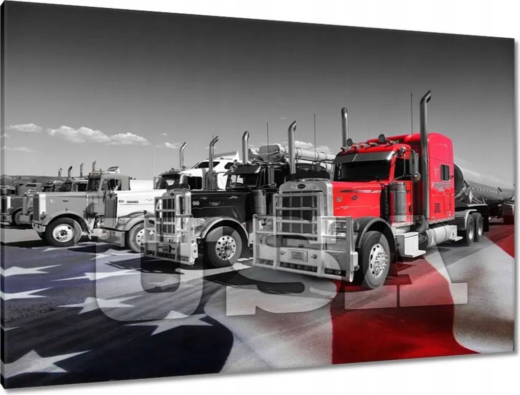 Festmények 120x80 Amerikai teherautók