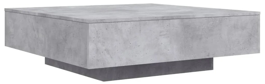 betonszürke szerelt fa dohányzóasztal 100x100x31 cm