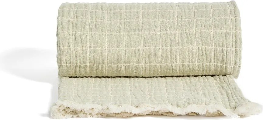 Világoszöld jacquard gyerek takaró 130x170 cm Tivaro – Kave Home