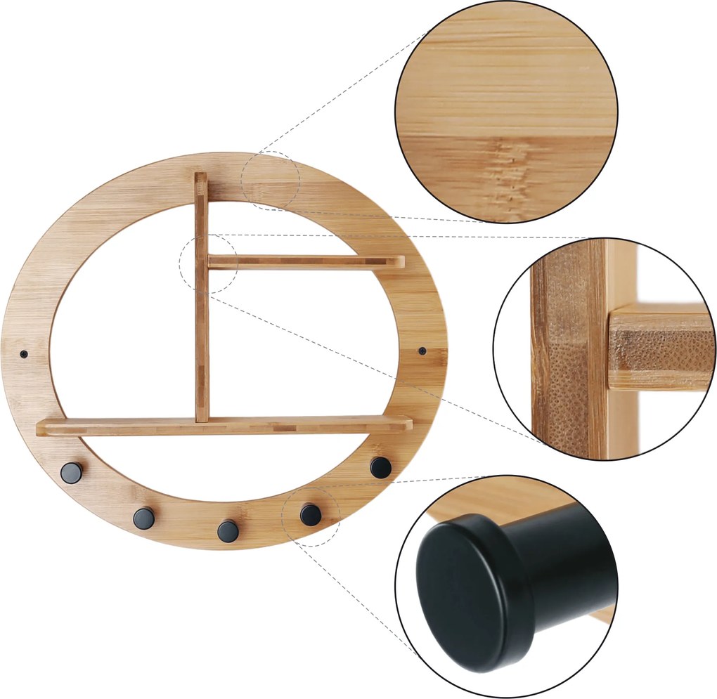 Polc, természetes bambusz, ARTID TYP 1