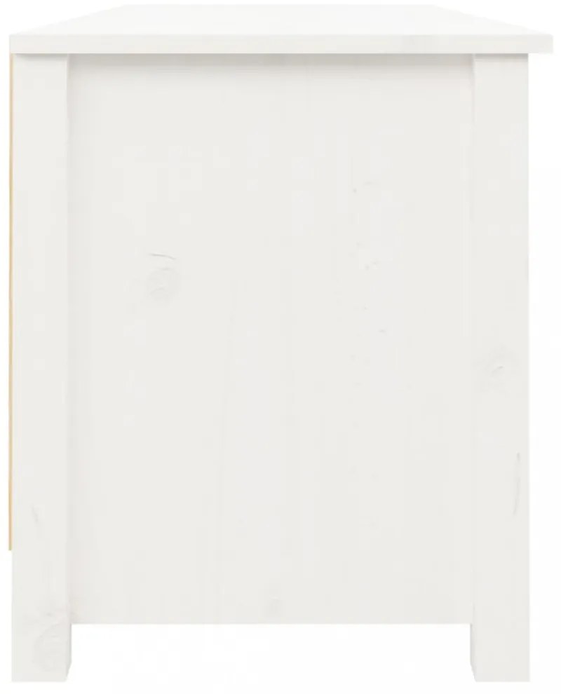 fehér tömör fenyőfa cipőtároló pad 110 x 38 x 45,5 cm