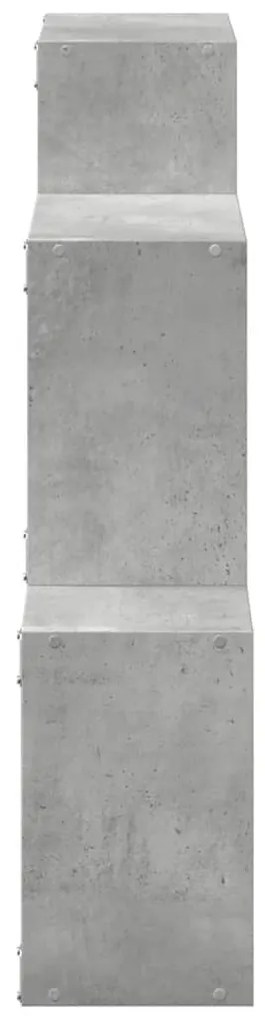betonszürke szerelt fa faliszekrény 78 x 18 x 71 cm
