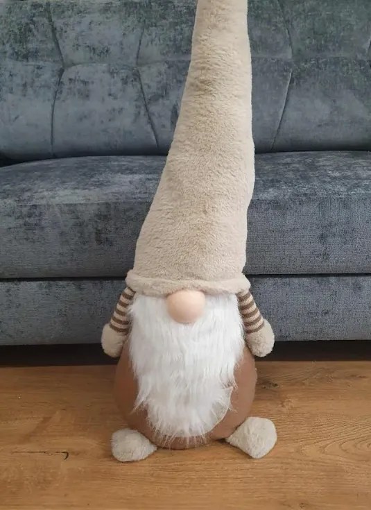 Bézs törpe fiú súllyal, 90 cm