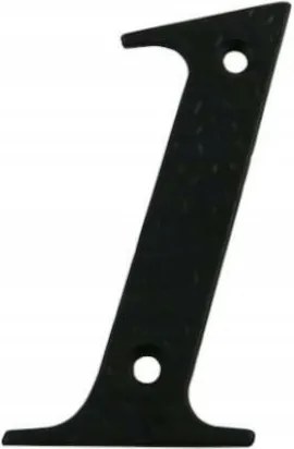 Számjegy 1 Házszám épület kapu Acél Fekete 10cm