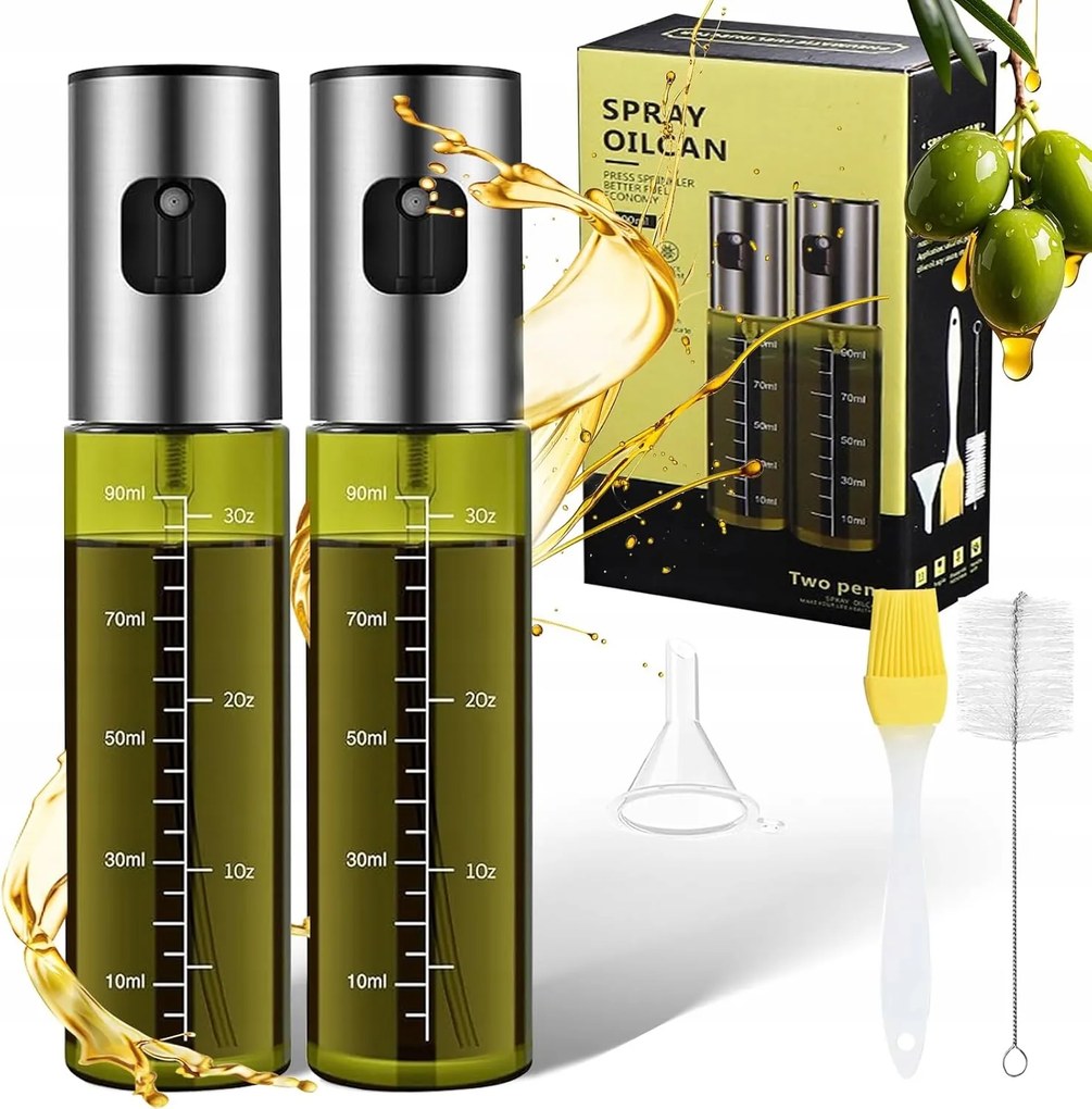 Olajszóró szórófej porlasztó Üveg Rozsdamentes Acél adagoló spray