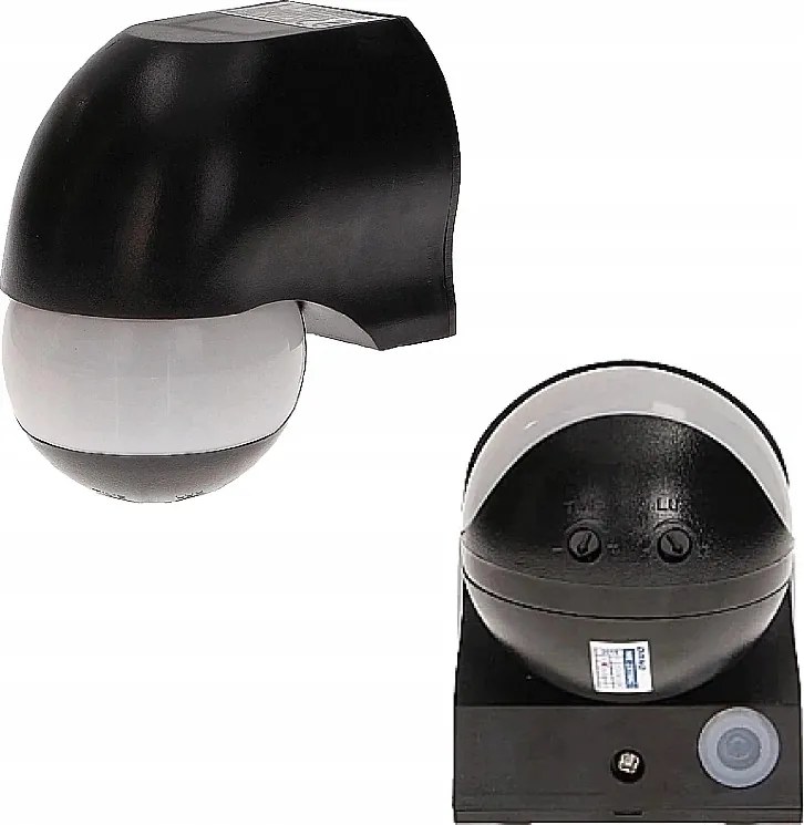 Külső Fali Mozgásérzékelő, Függőlegesen és Vízszintesen Állítható, Led 1200W, Fekete