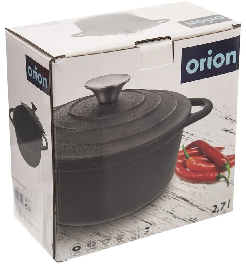Öntöttvas edény fedővel 2,7 l Litina – Orion