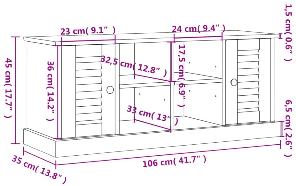 VIGO tömör fenyőfa cipőtároló pad 106 x 35 x 45 cm