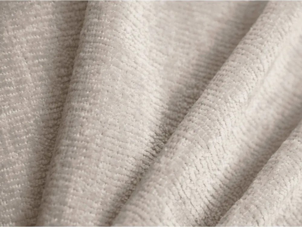 Krémszínű kárpitozott ágyneműtartós egyszemélyes ágy ágyráccsal 90x200 cm Amy – Micadoni