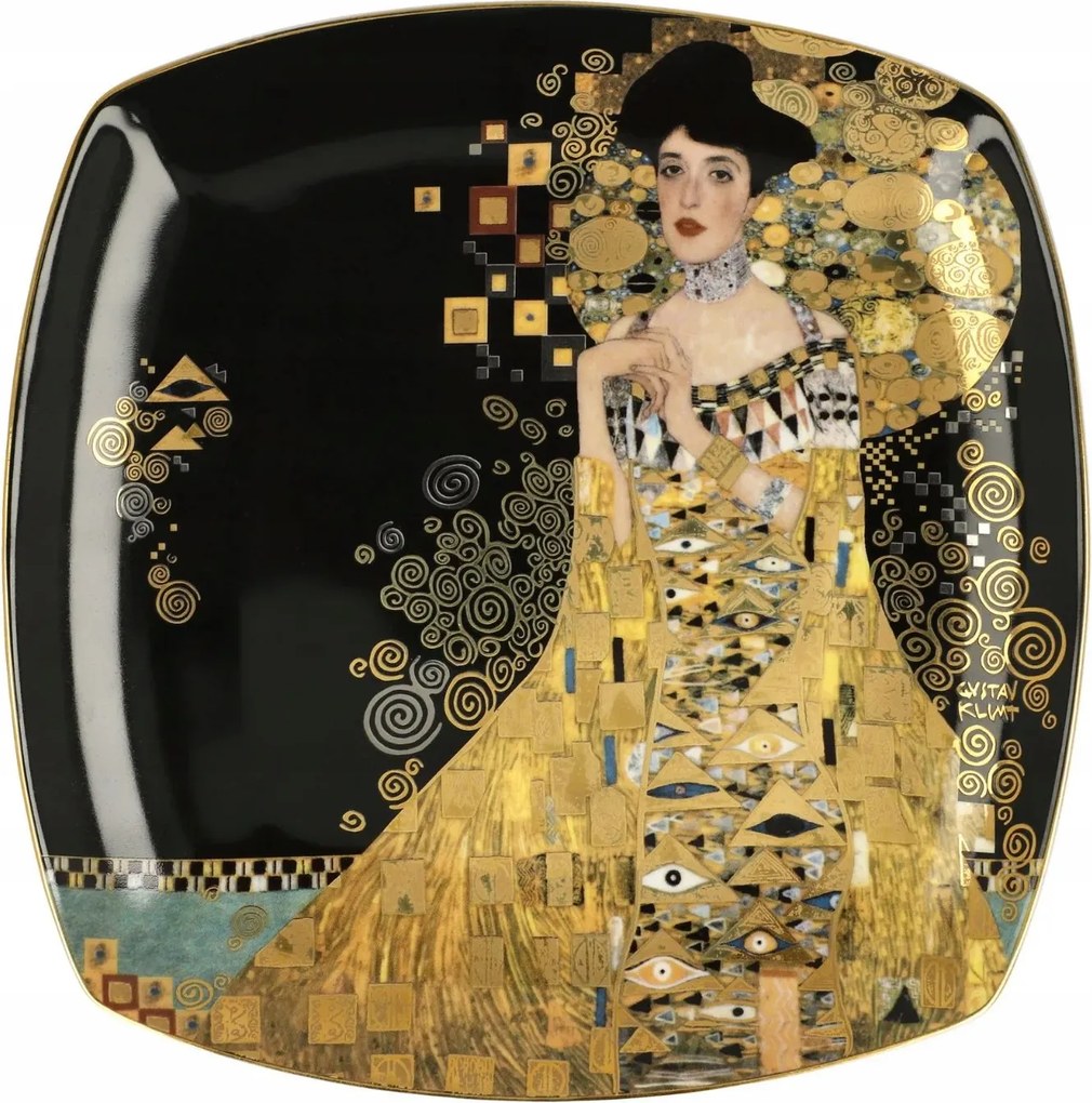 Tányér 21 cm G. Klimt Adele Bloch-Bauer Goebel