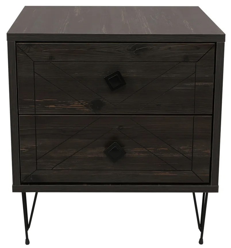 Luna Dark Brown éjjeliszekrény