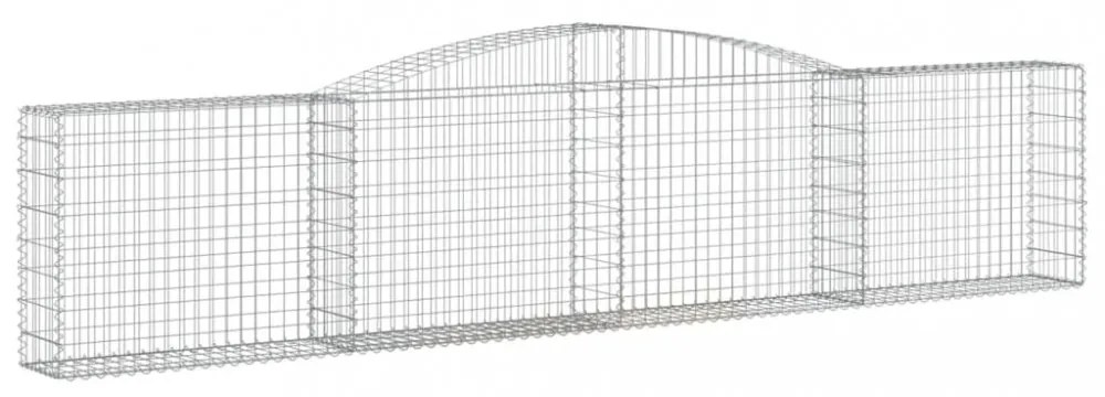 15 db íves horganyzott vas gabion kosár 400x30x80/100 cm
