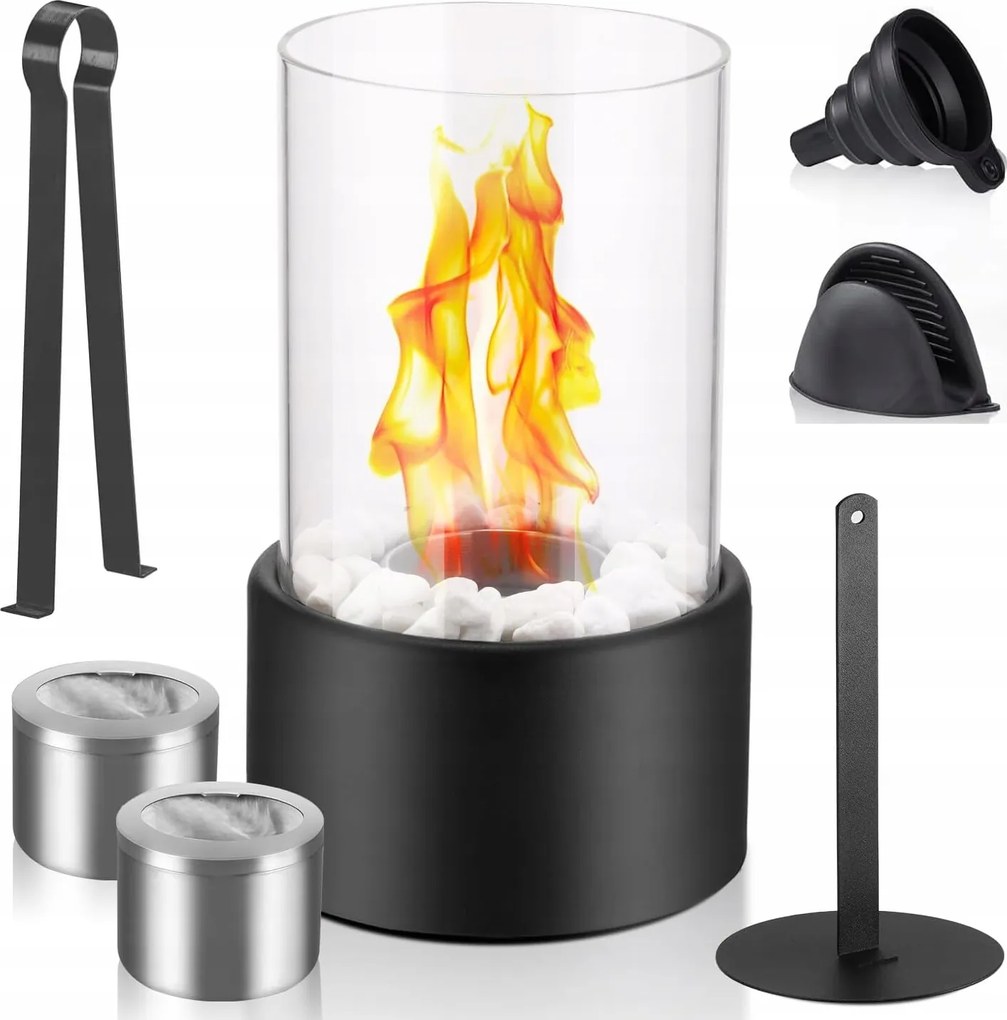 Asztali kandalló Bioetanol Modern kandalló fekete Cofemy