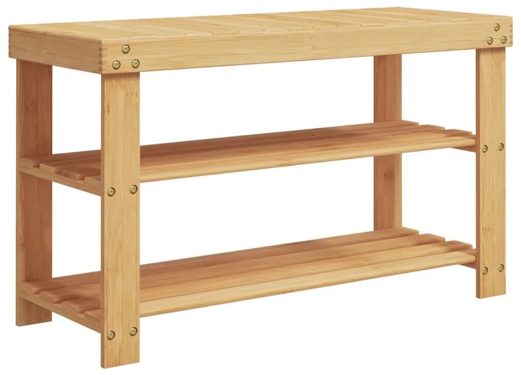 3 szintes bambusz cipőtartó 70 x 27,5 x 45 cm