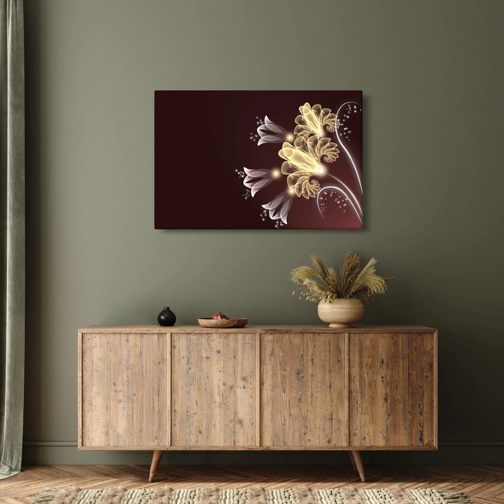 Kép - fényes virágok (90x60 cm)