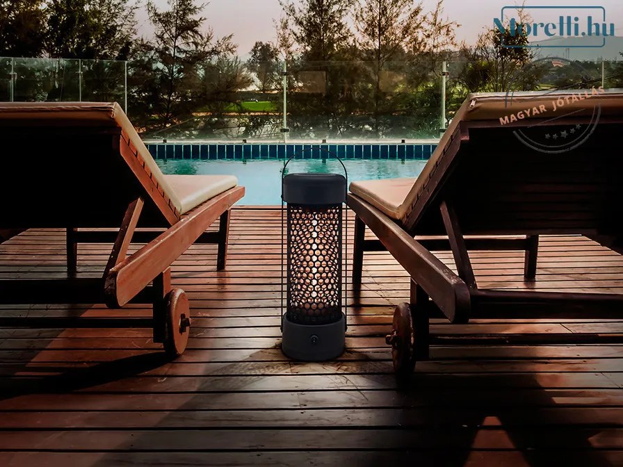 Dekorációs Lámpa Fekete HEAT BLACK SCHULLER 753746