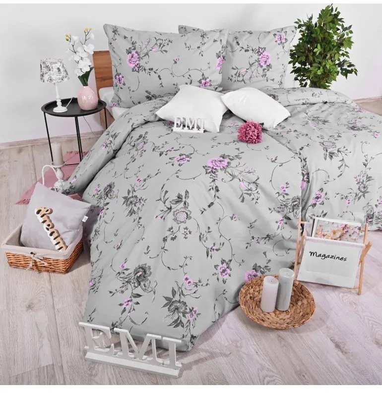 EMI Lora pamut ágyneműhuzat, A kibővített egyszemélyes ágy szett tartalma: 1x 140x220 + 1x 70x90