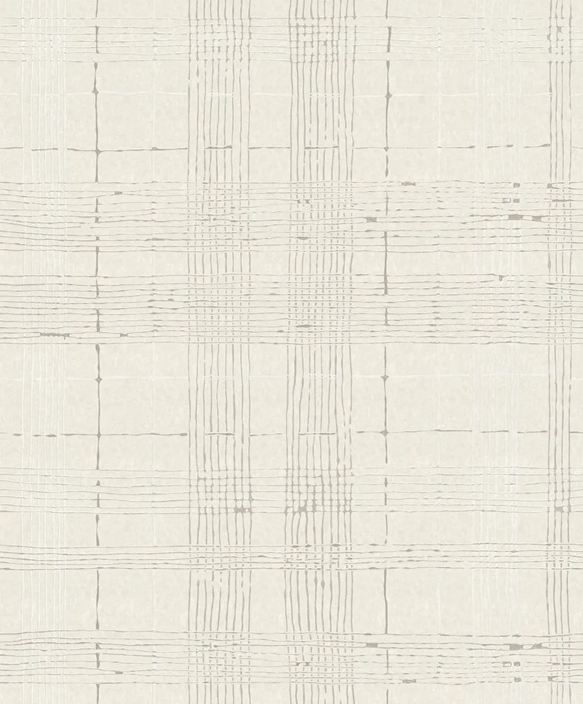 Kockás Mintás Tapéta Bézs Vinil Kockás