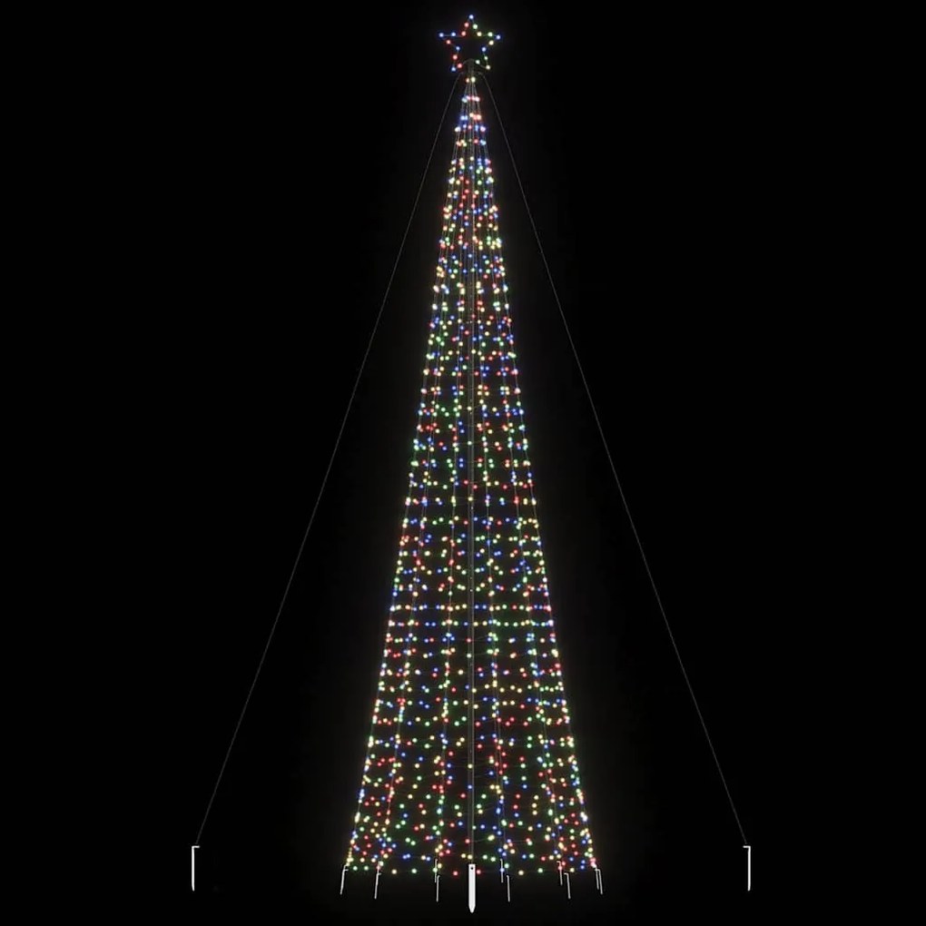 színes LED karácsonyfa tüskékkel 1534 LED 500 cm