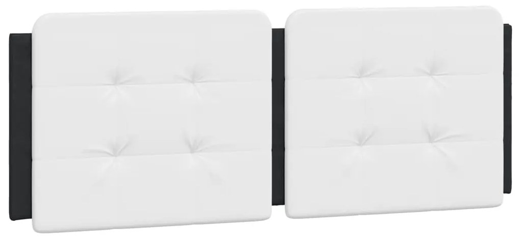 fehér és fekete műbőr fejtámla párna Zadar 140 cm