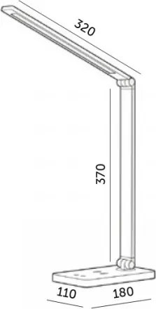 LED dimmelhető asztali lámpa vezeték nélküli töltővel NOBLITE Q LED/7W/230V 3000/4000/6500K fekete