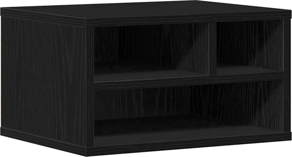 vidaXL Nyomtatóállvány Fekete tölgy 40 x 32 x 22,5 cm Faanyag