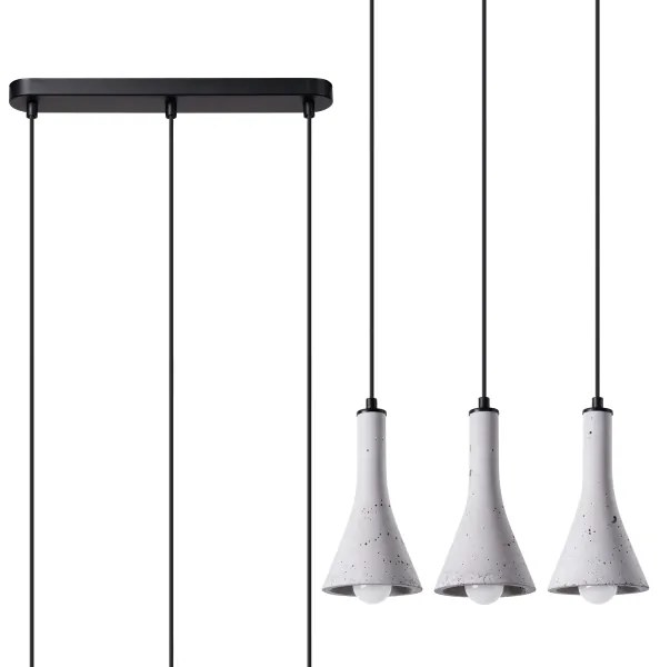 Sollux SL.1225 - Csillár zsinóron REA 3xE14/12W/230V beton