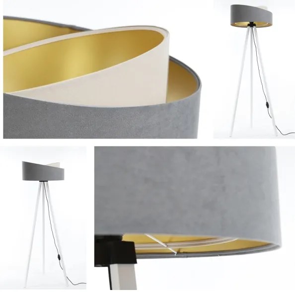 Állólámpa GALAXY 1xE27/60W/230V szürke/fehér