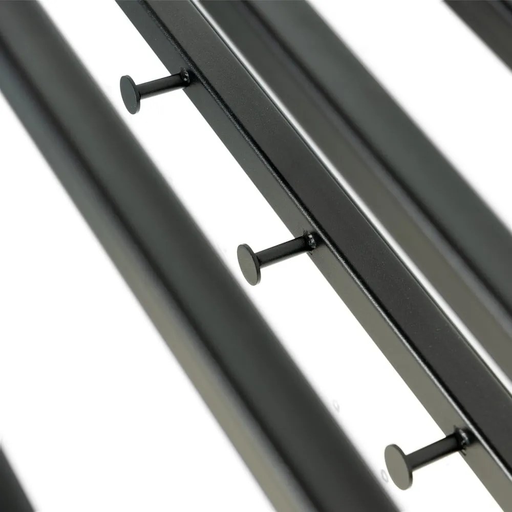 Fekete fém fali fogas polccal 76 cm Marco – Spinder Design