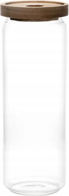 1300ml-es üvegedény fa fedéllel konyhai befőttesüveg magas