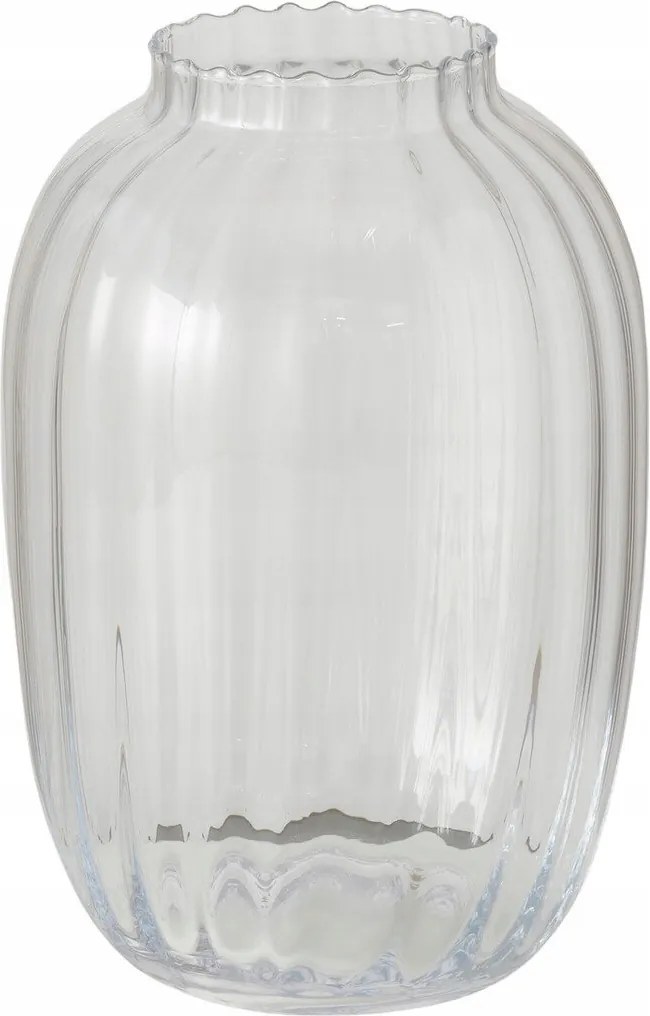 Üveg Váza Átlátszó Elegáns Dekoratív Magas Triál 28X18 CM