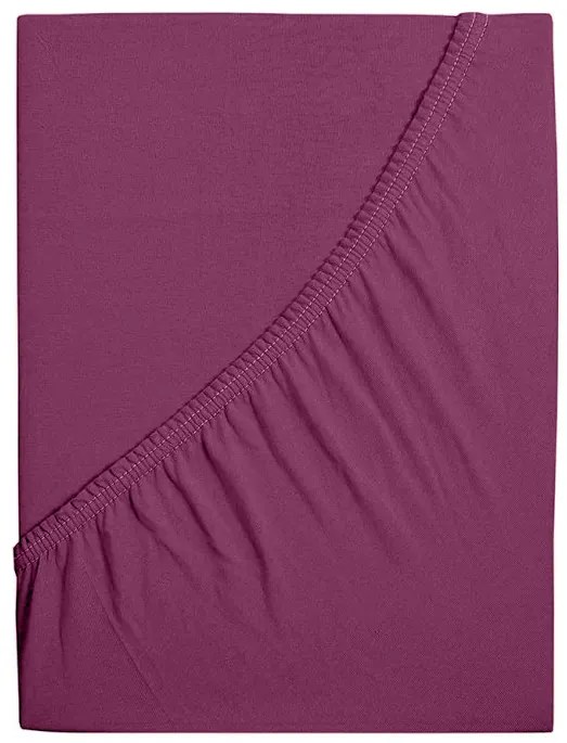 Jersey lepedő kiságyba EXCLUSIVE 70x140 cm bordó