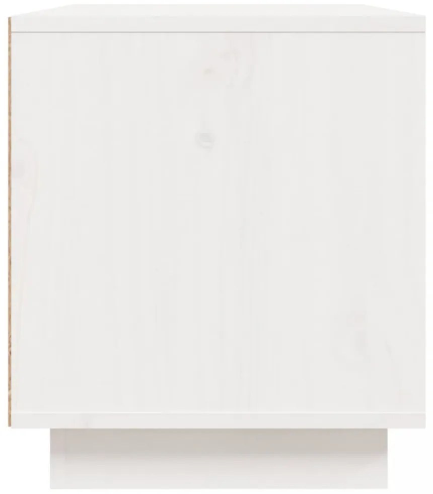 fehér tömör fenyőfa TV-szekrény 80 x 35 x 40,5 cm