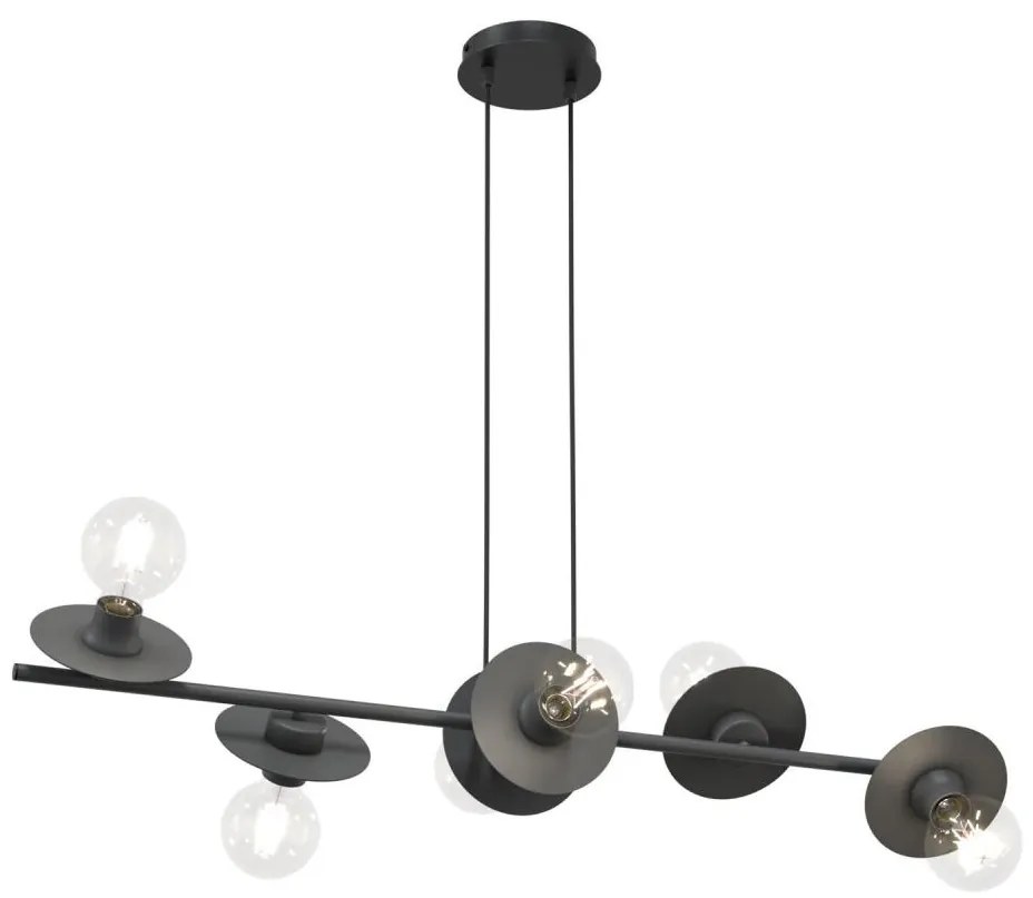 Csillár zsinóron TOKEN 6xE27/15W/230V fekete