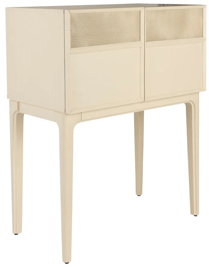 Krémszínű komód tölgyfa dekorral 80x100x45 cm June – Zuiver