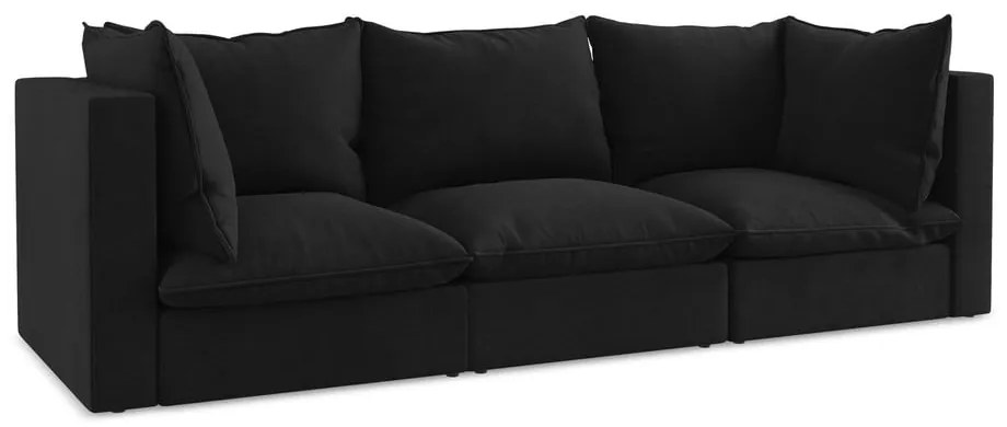 Fekete kanapé 255 cm Manao – Makamii