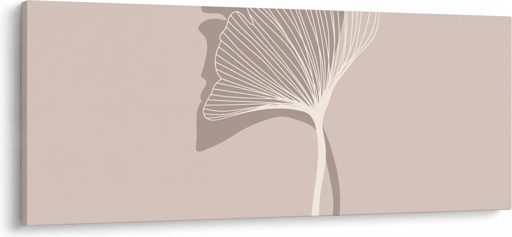 Kép - Bézs színű levelek N⁰4 (120x50 cm)