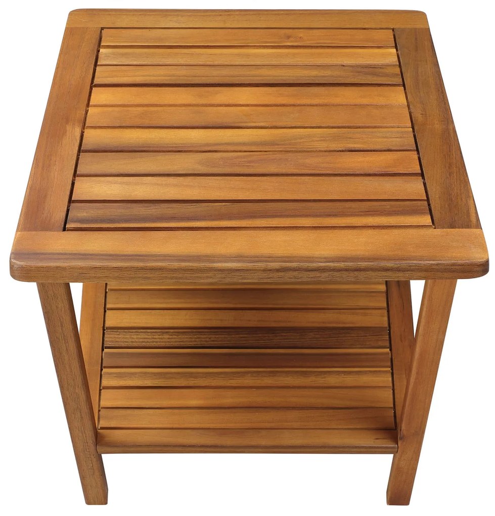 WASHINGTON fa tárolóasztal, 45x45x45cm, barna Casaria