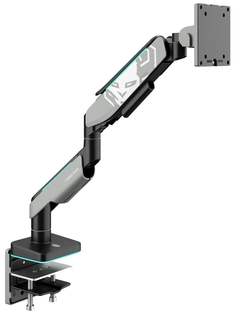 Monitortartó LED RGB 49", szürke-fekete: Diablo X-Arm
