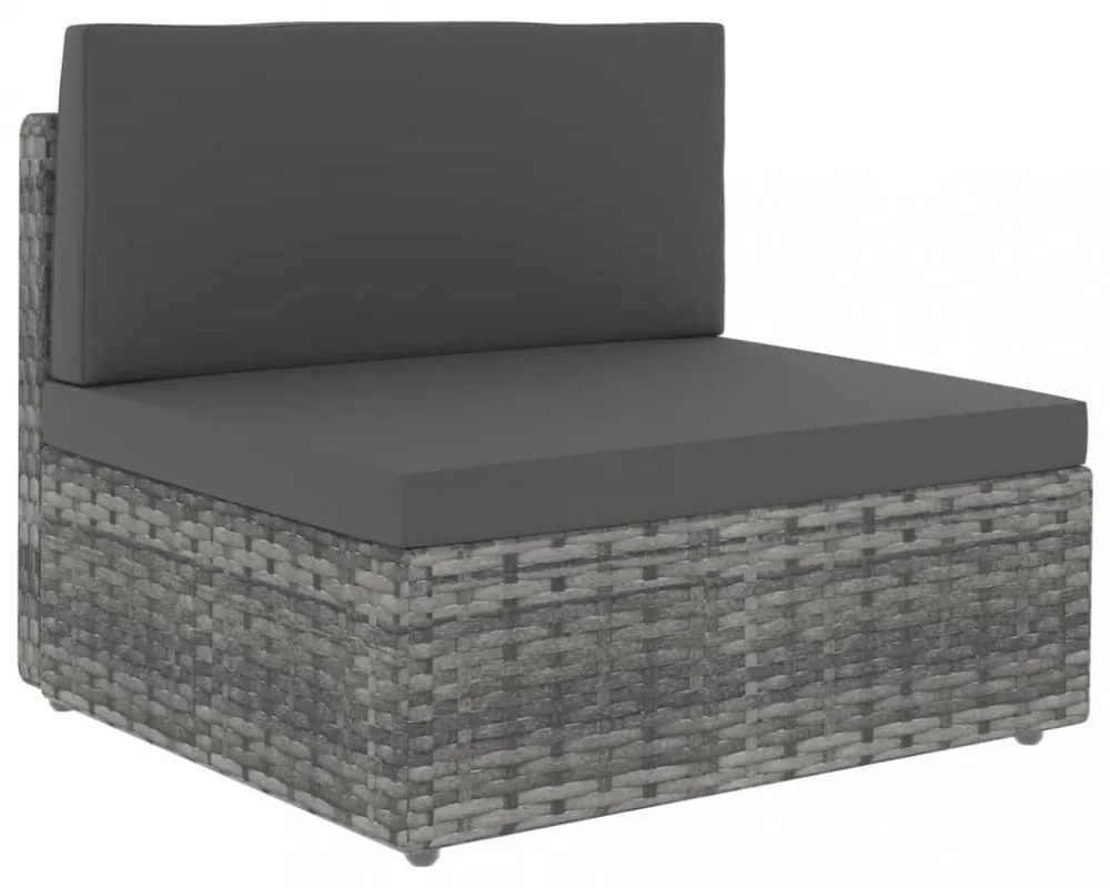 9 részes szürke polyrattan kerti ülőgarnitúra