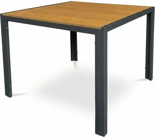 Autronic kerti íróasztal 90x90 cm barna fém AZT-S1209 OAK