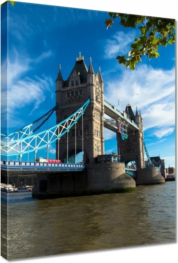 Vászonkép 50x70 Tower Bridge az éggel