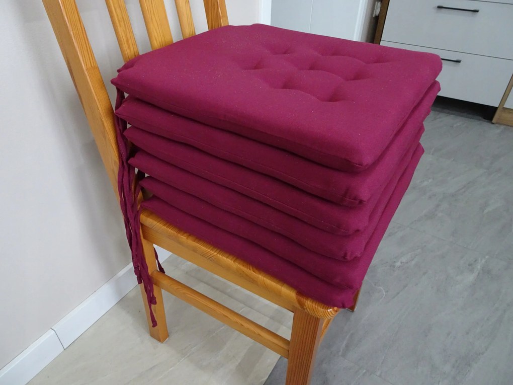 Stockholm típusú székpárna szett 6 db-os Bordó szín