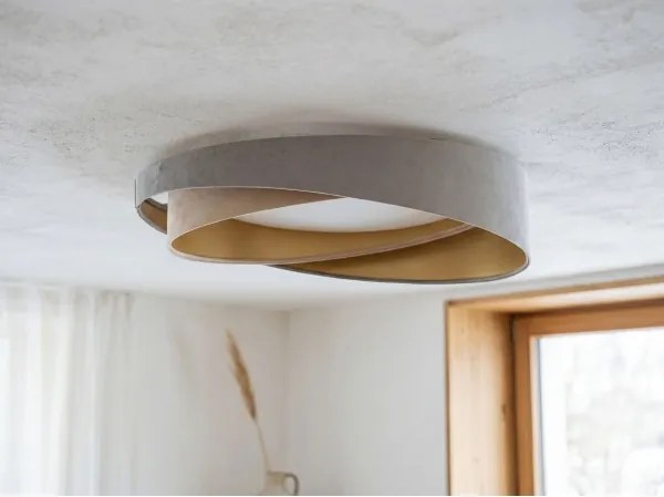 LED, fényerőszabályozható mennyezeti lámpa SM. GALAXY M. 24W/230V átm. 55 cm szürke/bézs/arany + távirányító