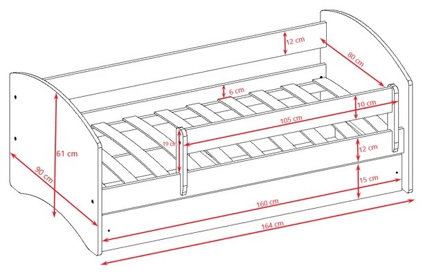 Ourbaby Loki fehér 140x70 cm