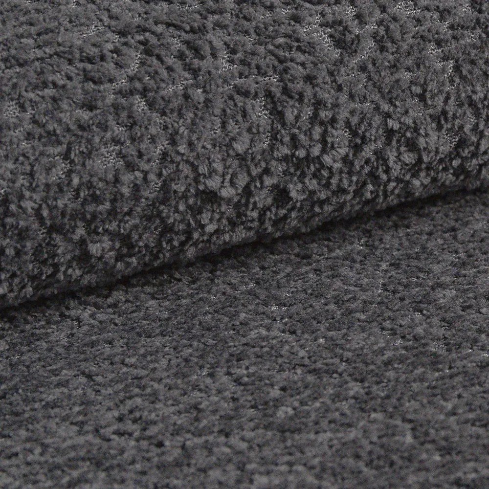 Sötétszürke kárpitozott ágyneműtartós franciaágy ágyráccsal 160x200 cm Mount – Micadoni